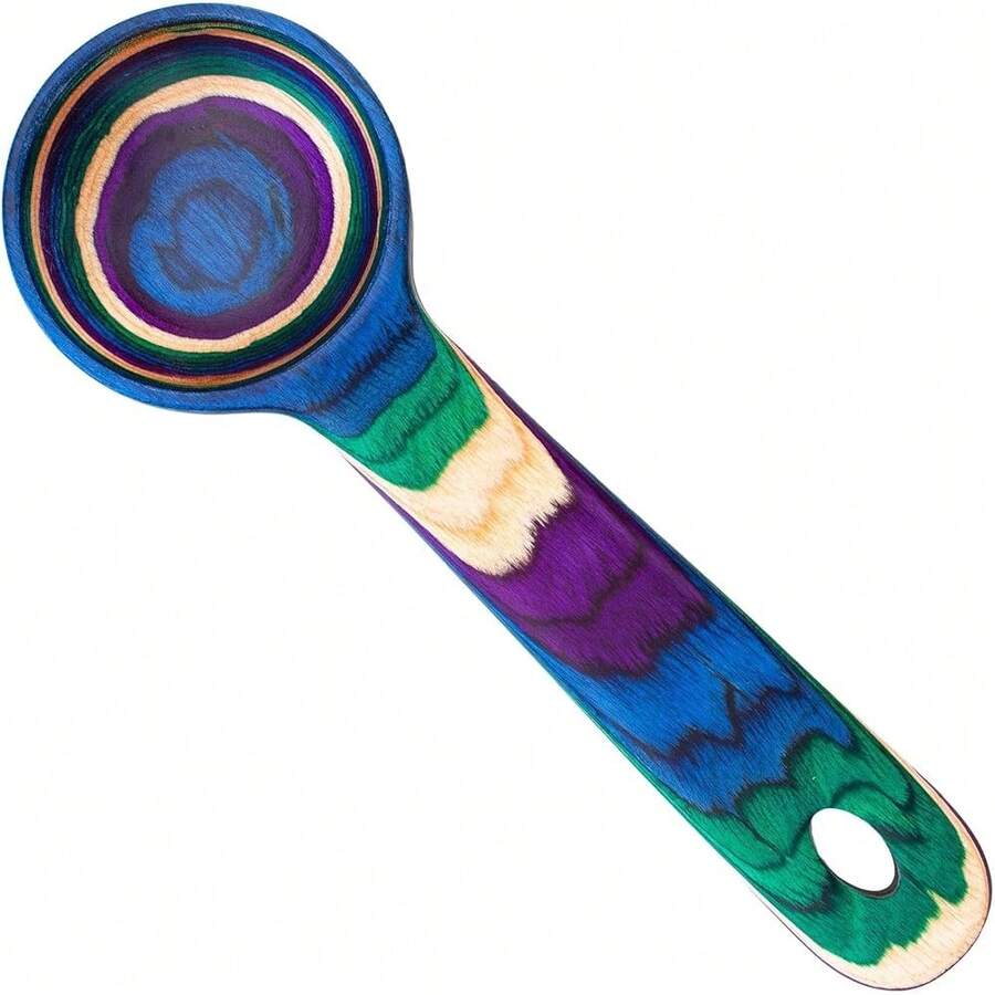 New Baltique Mumbai Collection Wooden Cee Scoop \U2013 Colorful Birch Wood Reusable Scoop For Ground Cee, Protein Powder & More - Mumbai - View 1