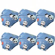 6 件婴儿训练裤，可重复使用可洗布尿布，透气尿布套，用于如厕训练 - 彩色 - 查看 16