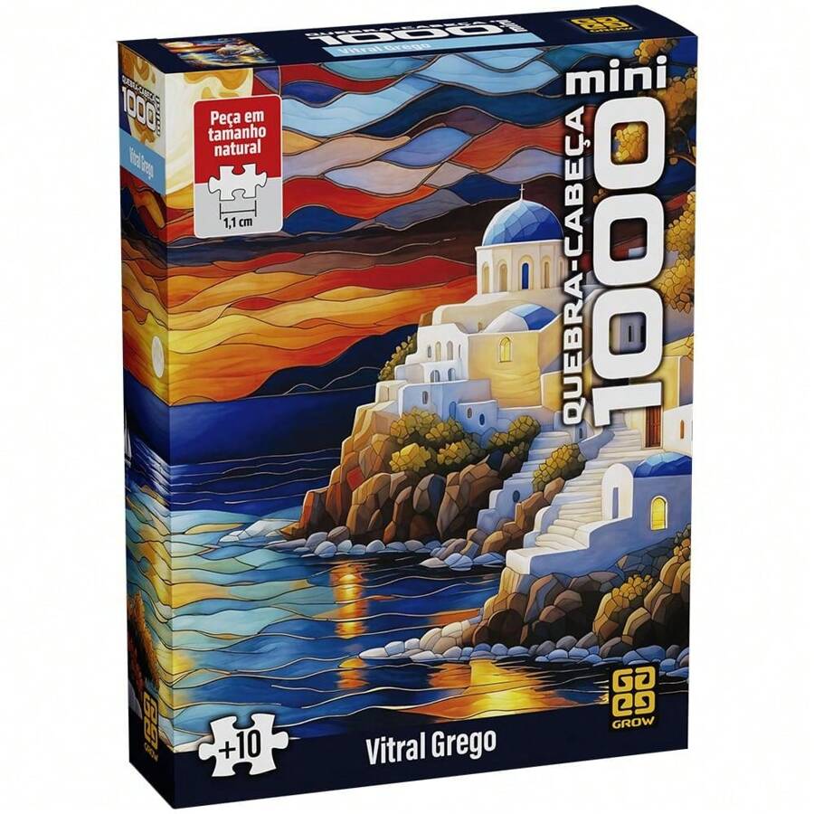 Loja Grow Mini Quebra-cabeça 1000 peças Vitral Grego