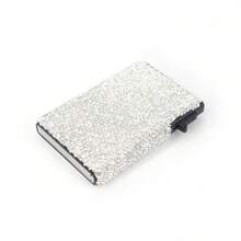 1PC Stylish Glass Glitter Business Card Protector, ID Card Holder, And Badge Clip For Lightweight Portability. Perfect For White Collar Workers, Anniversary Celebrations, And Birthday Gifts. Also Serves As A Wallet, Business Card Holder, Credit Card Holder, And Teacher's Lanyard With ID Holder. Suitable For Both Women And Men.