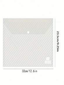 50pcs, Mixed Color + White, Clear A4 File Bag, Button Storage Bag, For Office Organizer And File Bag, Back To School Supplies