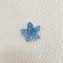 1pc Ombre Rhinestone Purple Lily Flower Gradient Hair Claw Accessory Fashion Hair Accessories Flower Claw Clips Casual Hair Claw Fall Winter Hair Clip For Vacation Outfits Woman