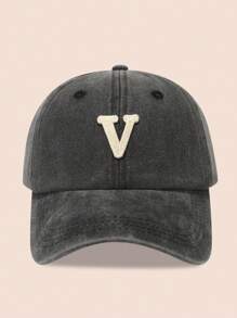 1 pieza Gorra de béisbol con 26 letras para niños, sombrero de sol lavado para niños/niñas pequeños para uso diario, protección UV