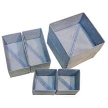 Caja de almacenamiento no tejida lavable sin tapa, cajón pequeño, caja de almacenamiento plegable de tamaño pequeño para ropa interior y calcetines