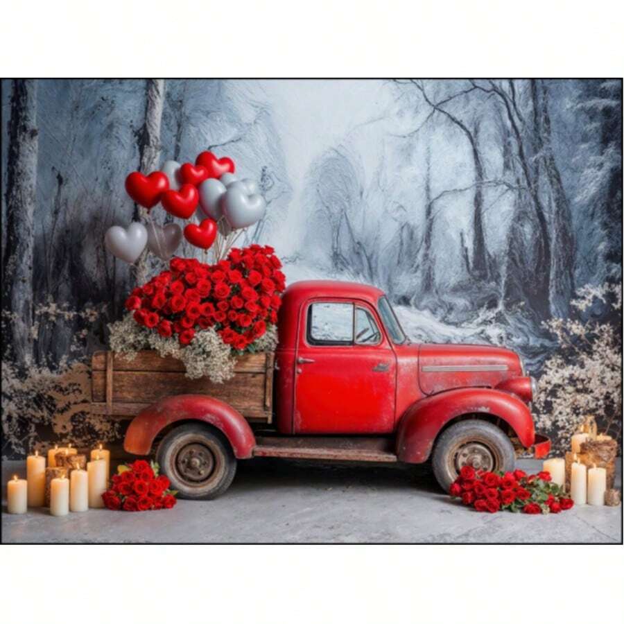 Valentine's Day Photographic Panel Fabric Backdrop 1.50 X 2.20m - FDNA0034 - 查看 1
