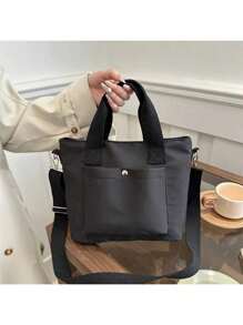 Large Capacity Shoulder Bag For Commuting Casual Bag Simple Fashion All-In-One Tote Bag Shoulder Bag For Girls School