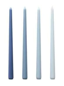 4 pièces/. 40 couleurs, bougies sur tiges de 30 cm de forme de branche pour mariage et banquet, style européen, longues, colorées, sans odeur et sans fumée, lot de quatre