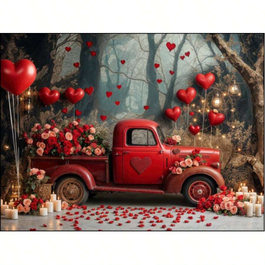 Valentine's Day Photographic Panel Fabric Backdrop 1.50 X 2.20m - FDNA0035 - 查看 1