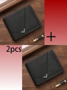 1-3pcs "Luxury Business PU Short Wallet" - Large Capacity Multi-Card Slots + Coin Pouch, Men's Portable Card Case + Photo Window, Ultra Thin Bi-Fold Design, Credit Card/ID Card Layered Storage, "Father's Day Gift Choice", Fashion Matte Finish Soft Wallet, Ideal Gift For Men's Birthday Or Partner, Fashionable Style For Young Men And Women