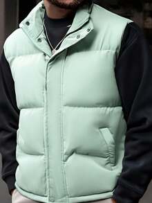 Este es un tamaño europeo para hombres, las mujeres pueden elegir el tamaño que les quede dos tallas talla grande pequeño, y los asiáticos pueden elegir dos tallas talla grande pequeño. (Adecuado tanto para hombres como para mujeres) Talla de pareja para hombres, chaleco ajustado y cálido y chaqueta sin mangas de algodón, adecuado para que muchas personas lo usen libremente en la calle. Una sensación relajada y cómoda, para otoño e invierno