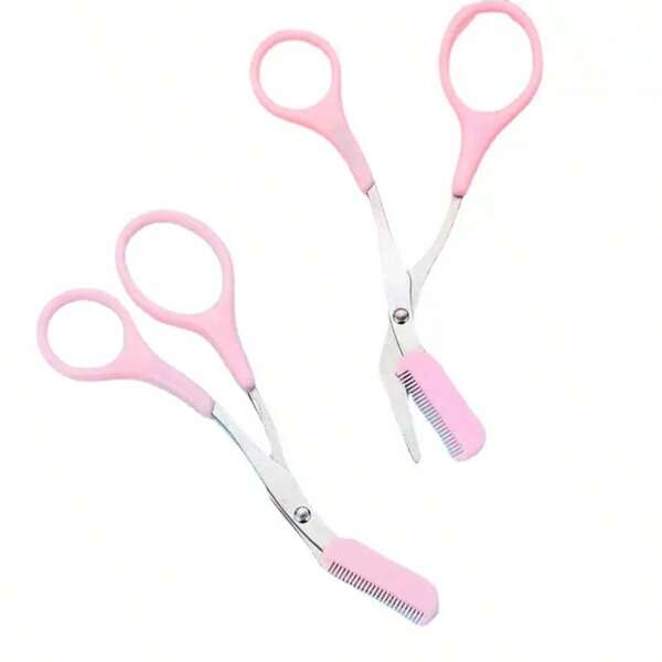 5/4/3/2/1pc Upgraded Unisex Eyebrow Trimmer & Grooming Comb Set, Stronger, Sharper, New Version Eyebrow Scissors & Brush For Women And Men, Perfect Eyebrow Grooming Tool, Better Length Control, Trimming Brows, Household Beauty Tool, Scissors & Mini Comb