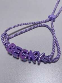 1 件定制水晶宠物名字项链，狗/猫糖果色项圈，DIY 宠物配饰，夏季闪亮珍珠表面 - 可调节编织绳项圈适合小型、中型和大型犬，宠物礼物 - 彩色 - 查看 10