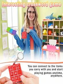 1 Pieza Llavero de ajedrez cruz de estilo infantil, decoración de mochila, decoración de árbol de Navidad, regalos de fiesta, premios de clase, regalos de cumpleaños, juguetes educativos, juguetes educativos infantiles, regalos perfectos para fiestas de cumpleaños y ocasiones, accesorios de bolsa de caramelos, prepara un juguete divertido como regalo para niños