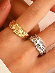 Bague unique minimaliste de la main de Dieu donnant la vie à Adam pour femmes, bijoux de mode et cadeaux, réglable
