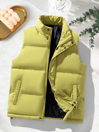 Unisex Slim Fit Thermal Vest And Cotton Sleeveless Jacket Set, Warm And Comfortable For Everyday Wear. For Asian Customers, Please Choose 2 Sizes Smaller Than Your Usual Size.