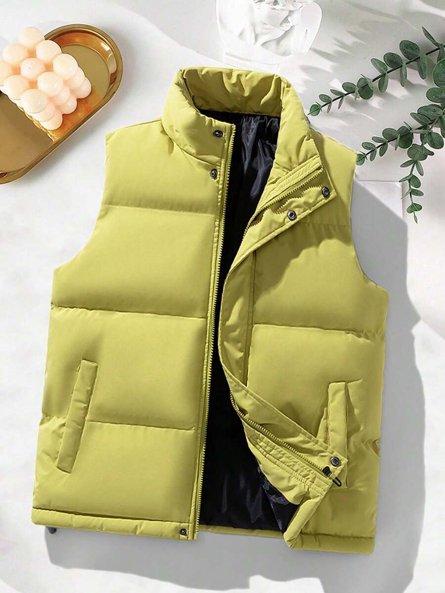 This Is A Men's European Size, Women Can Choose The Size That Suits Them Two Sizes Smaller, And Asians Can Choose Two Sizes Smaller. (Suitable For Both Men And Women) Couple Men's Size, Warm Slim Fit Vest And Sleeveless Cotton Jacket, Suitable For Many People To Wear Freely On The Street. A Relaxed And Comfortable Feeling