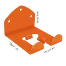 1pc Modern Metal Wall Mounted Tool Organizer Rack, Suitable For Garden Trimmers, Space-Saving Wall-Mounted Storage Rack With Screws And Expansion Bolts, Perfect For Lawn And Hedge Trimmers, Lawnmowers And Pruners In Garden And Garage - Matte Black Finish, Single Shelf, Home Decor Theme, Multi-Function Installation, No Power Required, Floating Brackets, Floating Shelf