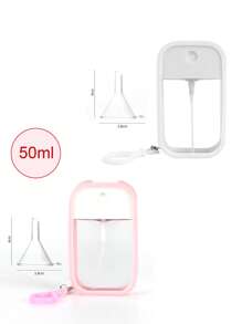 1 Set mit 4 praktischen 50ml Karten-Sprühflaschen, mit Silikonabdeckung, Haken, Trichter, kleine Alkohol-Handdesinfektionsspray-Flasche, eigenständige Parfümflasche, Gesichtswasser, Mückenschutz-Desinfektionsflasche, tragbare Parfümsprühflasche, ultrafeiner vernebelter Gesichtswasser-Zerstäuber, Sprühflasche, kleine Alkohol-Desinfektionssprühflasche