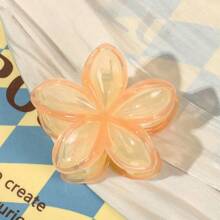 1/2/4/6 peças de grampos de cabelo de flores coloridas para primavera e verão, grampos de cabelo de plástico contrastantes de 2,95 polegadas, rosa, amarelo e azul, acessórios de cabelo de cor sólida, elegantes, simples e minimalistas, adequados para uso diário, casual, festa, deslocamento, férias, penteados, maquiagem, garra de cabelo, grampos de garra, grampo de mandíbula de cabelo, presilha de cabelo, presilha de cabelo da moda