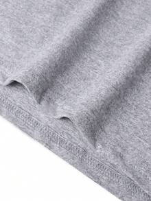 200 Pure Cotton T-Shirt 2025 Men's New Short-Sleeved Cotton Seasonal Pattern Short-Sleeved International Fashionable Short-Necked Upper Garment - 淺花灰 - 查看 2