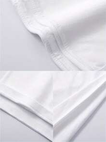 YUANXING  Men's Graphic T-Shirt - Features An Adorable Puppy Design Behind A Crosswalk Sign. White Relaxed-Fit Casual Everyday Style, Perfect For Summer Outings And Pet Lovers. Machine-Washable Soft Everyday Tee, Dog-Themed T-Shirt, Casual Wear, Fashion Tee, Breathable Tee, Short-Sleeve Top.