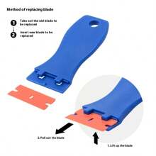 2 Pcs/5ps Scraper With 20 Pcs/100pcs Plastic Blades, Cleaning Scraper Remover For Removal Floor Stove Scraping Labels And Decals Sticker On Car Window Glass,Plastic Razor Blade Scraper Tool