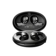 REMAX سماعات أذن بلوتوث لاسلكية، سماعات أذن للنوم، وقت تشغيل 20 ساعة للاستمتاع بليلك، بتحكم لمس، مظهر جميل، سماعة أذن مريحة، سماعات أذن استريو لاسلكية، سماعة أذن صغيرة، خفيفة الوزن بتصميم السيليكون السائل، مناسبة للاستخدام عند النوم، هدية للحبيب/الوالدين (أسود/بيج)