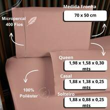 400 Thread Count Bedding Set With Elastic Band, Hotel Standard, All Sizes - Rusty Rose - View 8