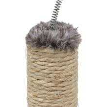 Mini Cat Scratching Post In Beige Sisal And Ball Spring - Yellow - View 5