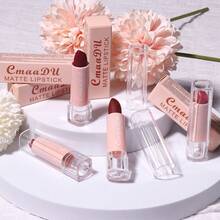 CmaaDU 1pcs Matte Lipstick Is Easy To Apply, Long-Lasting Lip Gloss Is Waterproof, Sweat-Proof, Does Not Stick To Glasses, And Does Not Fade. It Is The Best Choice For Lip Makeup And A Beautiful Gift - Multicolor - View 7