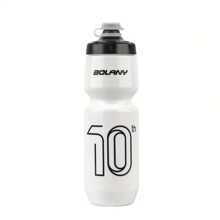 1 pièce, 750 ml/25,36 oz, valve avec embout anti-fuite, bouteille de sport portable à boire directement, en plastique PP5, style sportif minimaliste, trois couleurs au choix (noir/blanc/semi-transparent), corps de bouteille profilé et rainuré