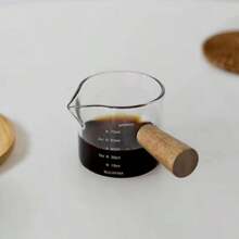 Taza de espresso de vidrio, taza medidora de 100ml/3.4oz con pico vertedor y asa, vaso transparente para café, jarra para crema, dispensador de jarabe, utensilio de cocina versátil, accesorio para café individual, regalo para amantes del café