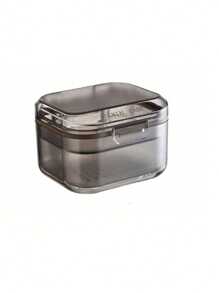 1/2 piezas Caja de almacenamiento invisible para alineador/retenedor dental, contenedor de doble capa para aparatos de ortodoncia con diseño de drenaje, estuche de limpieza portátil para el hogar, exterior y viajes