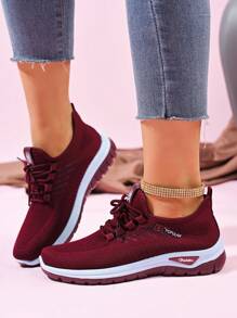 Zapatillas de tenis y deportes de raqueta cómodas, de gran en 2025 - Nuevas zapatillas deportivas casuales con suela de dos tonos, estilo trenzado/con cordones, con superficie y suela blanda, no cansan, cómodas zapatillas deportivas