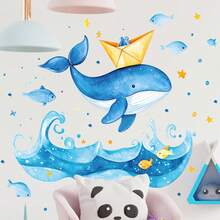 Phim hoạt hình sinh vật dưới nước cá voi dán tường nhà phòng khách phòng ngủ phòng tắm nhà bếp dán tường tủ lạnh tủ phòng dán tường - Nhiều màu - Xem 11