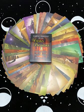 Spanish Language Past Life Cards, Paperboard Material For Insightful Readings, Oracle Cards,Age 14+,Gifts For Friends And Family,Divination Board Game, As Halloween, Chrismas Gift