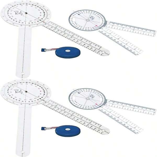 EMI EGM-427TM 12&#34;, 8&#34;, And Tape Measure Goniometer Set - 3 Pieces