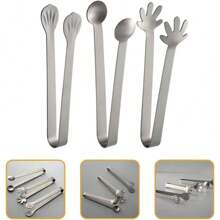 4/3/2/1 Piece(S) Stainless Steel Kitchen Tongs, Multi-Purpose Vegetable, Meat, Bread, Cooking, Barbecue Clips Suitable For Party, Buffet