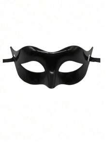2 PIEZAS Máscaras de maquillaje de encaje negro y plástico diseñadas para hombres y mujeres, ofreciendo una opción elegante para eventos como bailes de máscaras, fiestas de Halloween, o celebraciones del Día de San Valentín