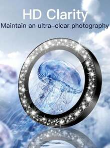 Black Camera Lens Protector Film Compatible With IPhone 17 Pro Max 16, 15, 14.13, 12, 11, Tempered Glass Metal Ring Cover, HD Clear