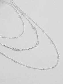 1pc Minimalist Faux Crystal Multi-Layer Backless Chain, Sexy Bridal Wedding Party Jewelry Accessory, Suitable For Beach, Party, Evening Gowns