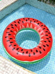 1 pieza - Accesorio de piscina, flotador de piscina, piscina inflable, anillo de natación con diseño creativo de sandía de 60-90CM, balsa de natación, silla flotante para relajarse, perfecto para diversión y descanso en vacaciones de verano para adultos - Rojo - Ver 2