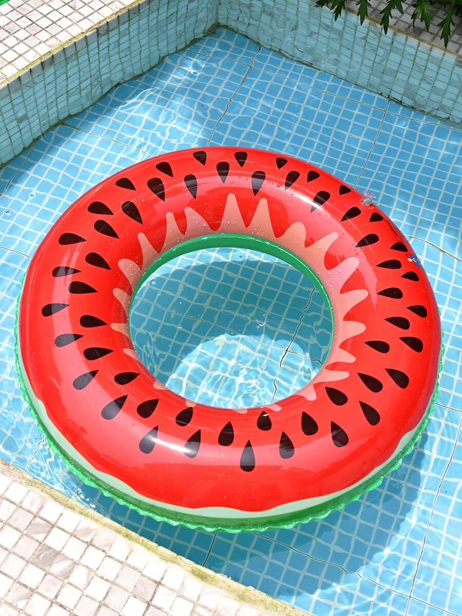 1 pieza - Accesorio de piscina, flotador de piscina, piscina inflable, anillo de natación con diseño creativo de sandía de 60-90CM, balsa de natación, silla flotante para relajarse, perfecto para diversión y descanso en vacaciones de verano para adultos