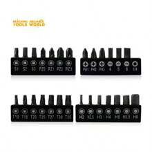 29pcs/Set Screwdriver Bit Set, Including Flat, Square, Hex, Star, Adjustable Multihead Drivers, Precision Repair Tools Kit For Phone, Laptop, Reliable Metal Construction - Portable Multifunctional Repair Tool Set