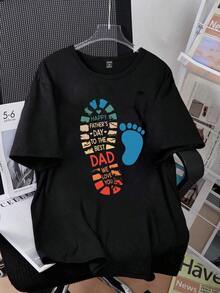 Camiseta básica de manga corta y cuello redondo para hombre con gráfico minimalista y creativo de un lindo capibara - Negro 5 - Ver 3