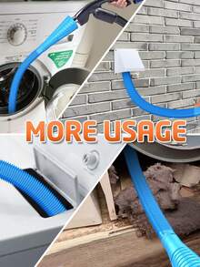 LMMAKE 1 Pack Dryer Lint Vacuum Attachments, Flexible Vacuum Extension Hose - Third Generation, Extendable, Ideal For Hard-To-Reach Areas, Durable Plastic Material, Blue, Vacuum Cleaner Accessory/Durable Plastic Hose, Vacuum Cleaner Accessories. - 藍色 - 查看 6