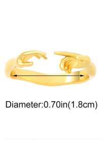 Bague unique minimaliste de la main de Dieu donnant la vie à Adam pour femmes, bijoux de mode et cadeaux, réglable