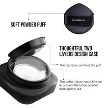 CARSLAN Soft Focus Loose Setting Powder, Waterproof, Matte, Oil Control, Shine Free, Talc-Free Face Powder Makeup, 24H Longwear Finishing Powder, 02 Translucent For Oily - 02 Translucent - View 6