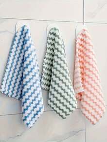 5/10 pièces Chiffons à vaisselle doux et absorbants, serviettes en microfibre en peluche de corail réutilisables et lavables en machine, pour l'évier, la salle de bain, la voiture et les fenêtres, nécessité domestique, nettoyage de cuisine, nettoyage de salle de bain, nettoyage de voiture, outil de nettoyage domestique, fournitures de nettoyage