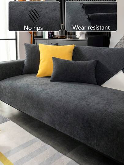 1件装四季通用沙发垫套，现代简约防滑沙发座垫，防尘可水洗，柔软不易褪色，宠物友好型沙发保护垫，可调节，适用于转角沙发、卧室、办公室、客厅